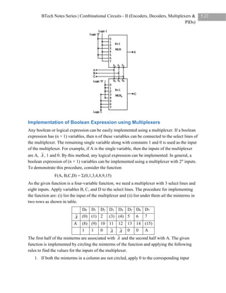 Combinational Circuits - II (Encoders, Decoders, Multiplexers & PIDs).pdf