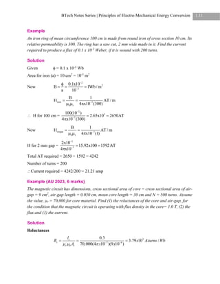 Principles of Electro-Mechanical Energy Conversion | PDF