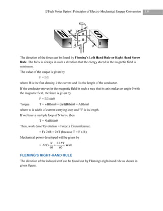 Principles of Electro-Mechanical Energy Conversion | PDF