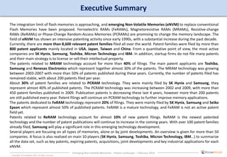Emerging Non-Volatile Memories patent landscape 2014 | PDF