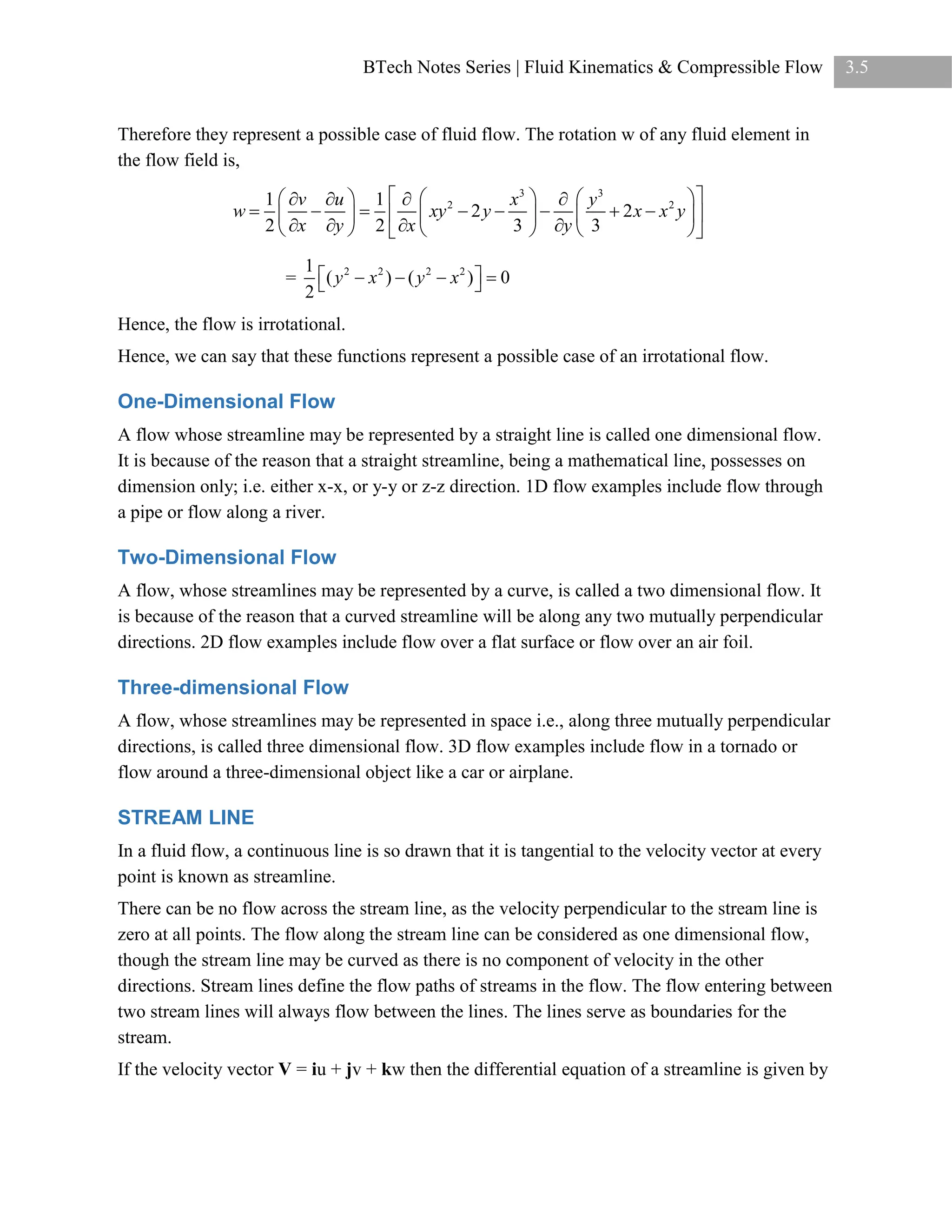 Fluid Mechanics: Fluid Kinematics and Compressible Flow | PDF