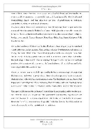 Global Brand Counterfeiting Report, 2018
Sample – Global Brand Counterfeiting Report, 2018
©
P a g e 3 | 19
 