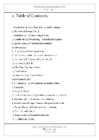 Global Brand Counterfeiting Report, 2018
Sample – Global Brand Counterfeiting Report, 2018
©
P a g e 4 | 19
 