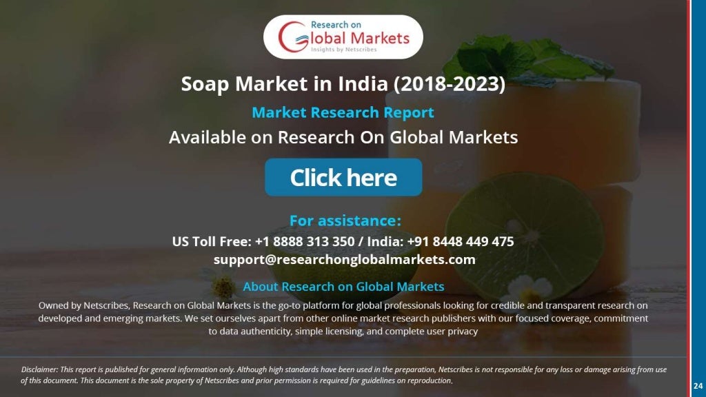 Soap Market In India (20182023)