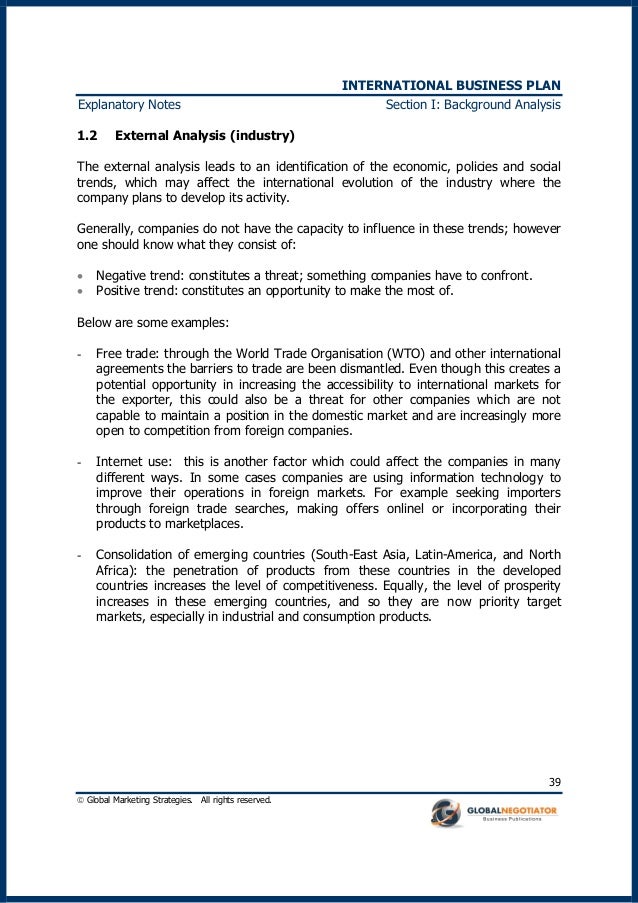 International business plan picture