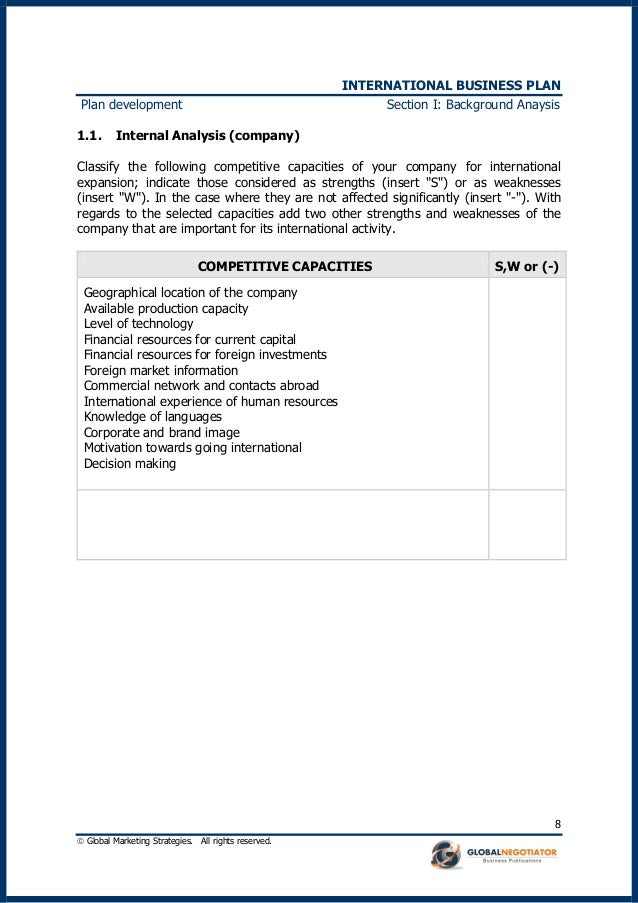 international business study plan