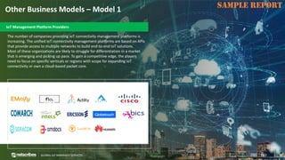 SAMPLE REPORT
GLOBAL IoT MANAGED SERVICES
SAMPLE REPORTOther Business Models – Model 1
The number of companies providing I...