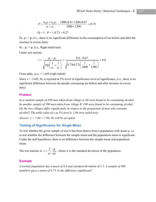 Advanced Engineering Mathematics (Statistical Techniques - II) | PDF