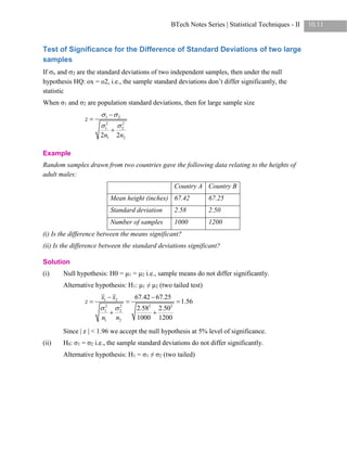 Advanced Engineering Mathematics (Statistical Techniques - II) | PDF