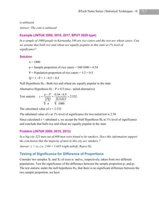 Advanced Engineering Mathematics (Statistical Techniques - II) | PDF