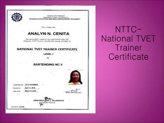 NTTC-
National TVET
Trainer
Certificate
 