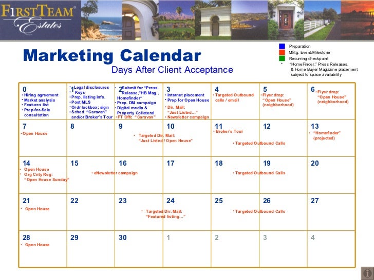 Marketing Calendar Days After Client Marketing Calendar Days After Client