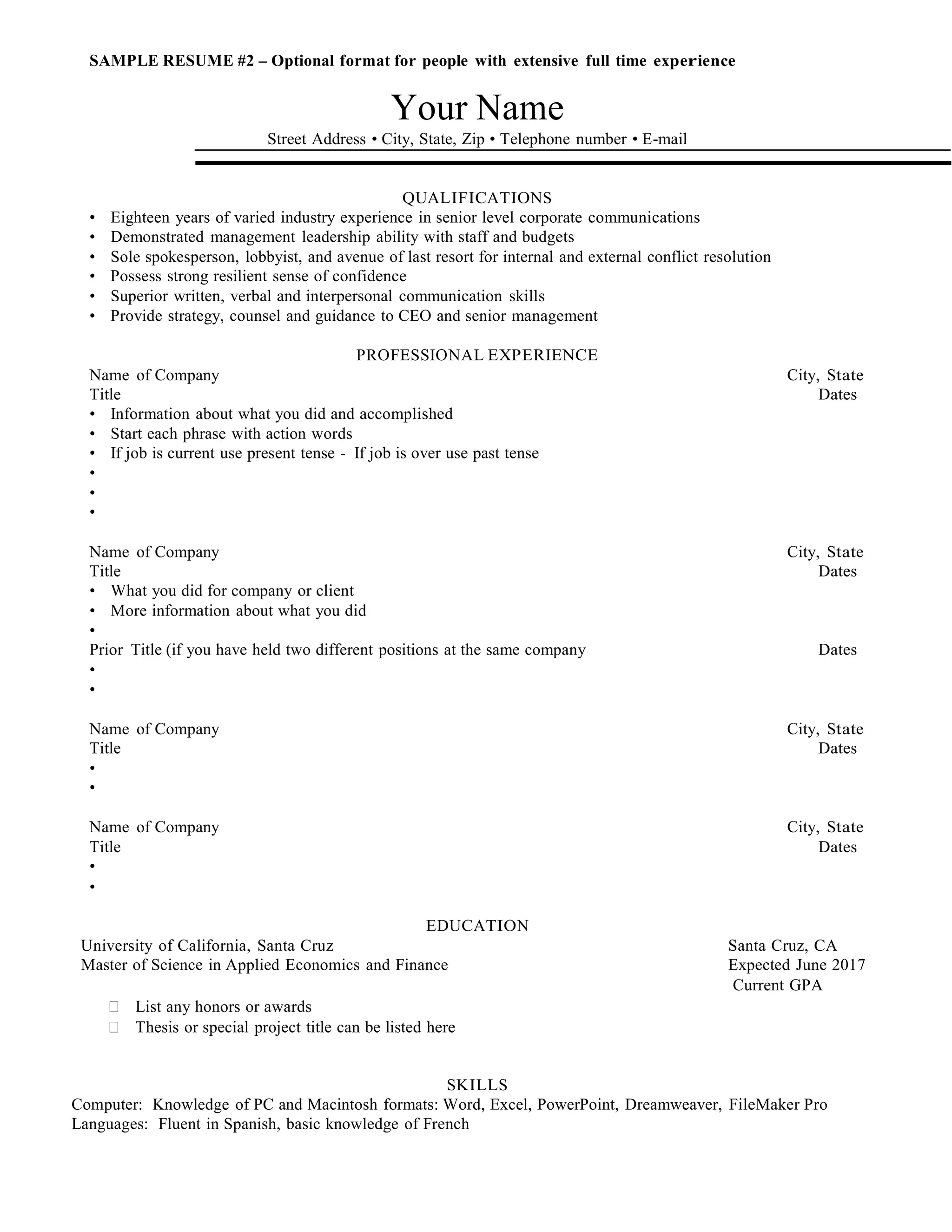 sample resumes docx - Sample Resumes Docx 2 2048 