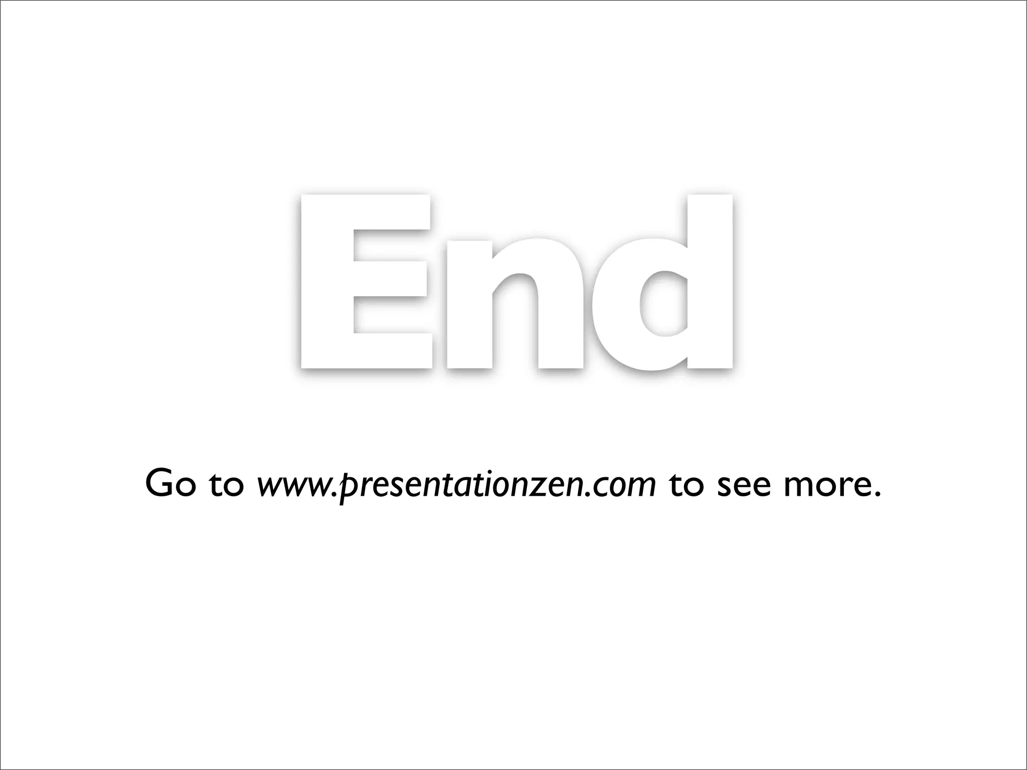 Sample slides by Garr Reynolds