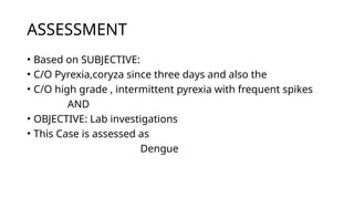 Comprehensive Case Presentation on Pediatric Dengue Management and ...