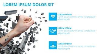 LOREM IPSUM DOLOR SIT
LOREM IPSUM
LOREM IPSUM
LOREM IPSUM
Lorem ipsum dolor sit amet, consectetuer
adipiscing elit
Lorem ipsum dolor sit amet, consectetuer
adipiscing elit.
Lorem ipsum dolor sit amet, consectetuer
adipiscing elit
 