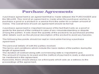 Sample agreements