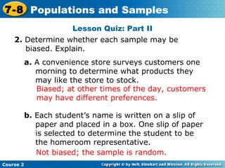 Sample and population | PPT