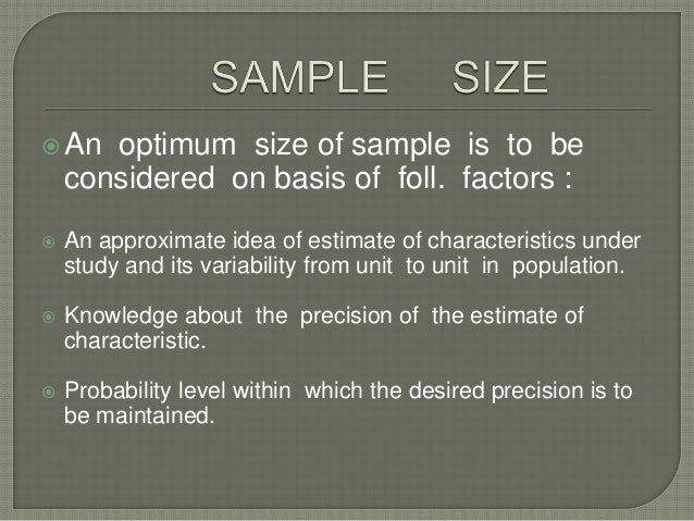 Sample And Sample Size