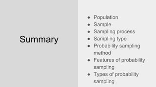 Sample and sampling methods | PPT