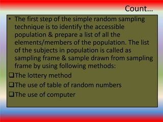 Sample and sampling techanique | PPTX