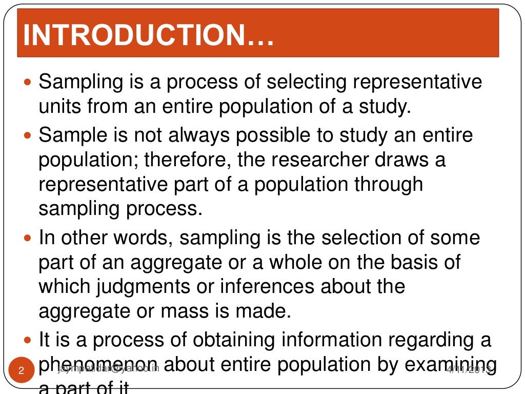 research paper on sampling techniques