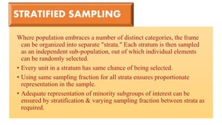 STRATIFIED SAMPLING
 