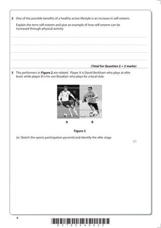 Practice Pe Questions Example GCSE PE - Sample Assessment Questions | PDF