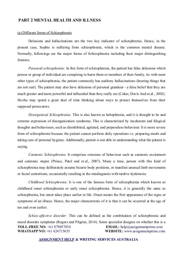 Essay on mental health services