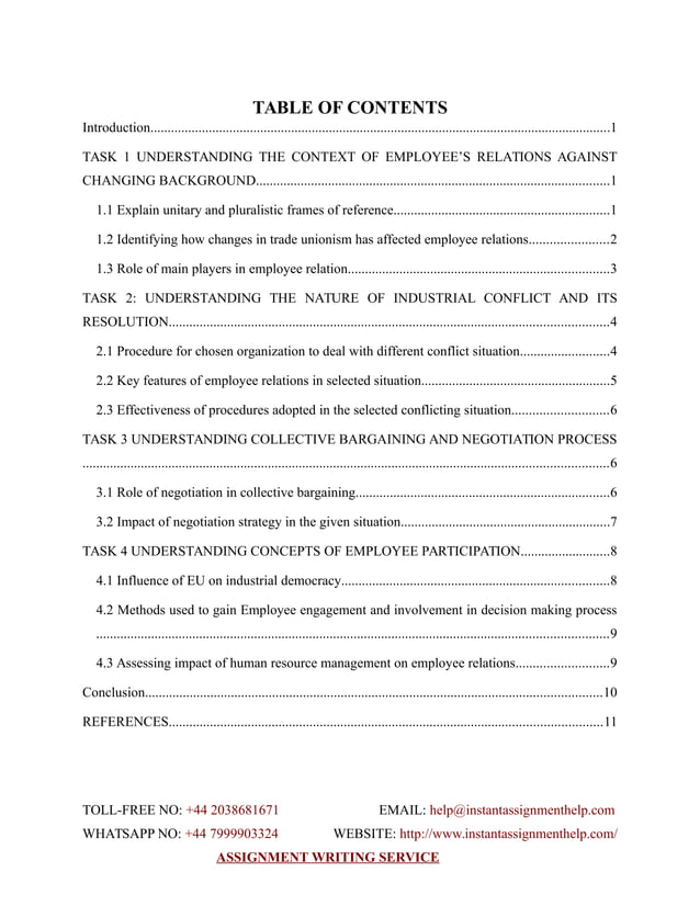 Sample Assignment on Employee Relation | PDF