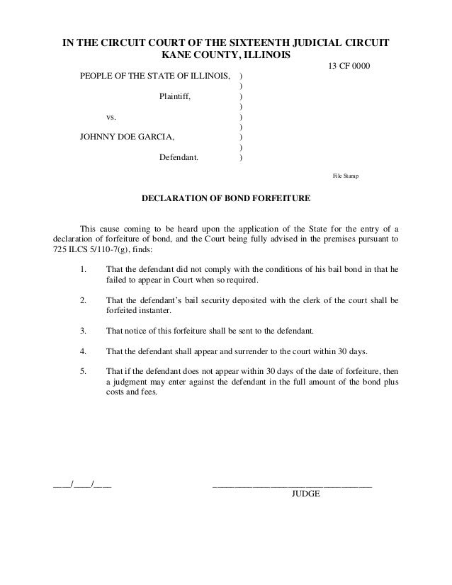 Sample Bail Bond Related Criminal Law Motions