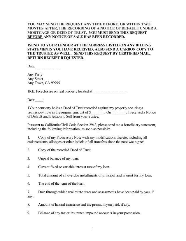 Sample Letter From Trustee To Beneficiary Sample Letter From Trustee To Beneficiary