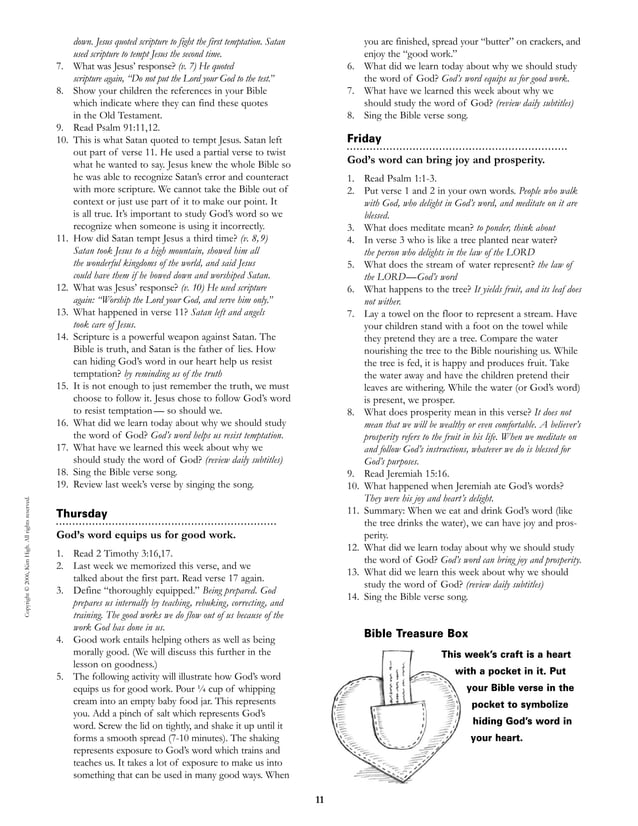 Sample Bible Lesson Sample Bible Lesson