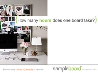 {How many hours does one board take?}




Professional Visual Concepts in Minutes   concept creation online
 