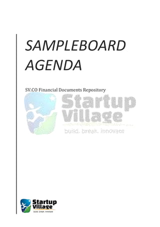 SAMPLEBOARD
AGENDA
SV.CO Financial Documents Repository
 
