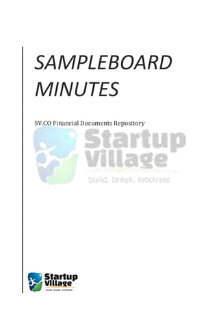 SAMPLEBOARD
MINUTES
SV.CO Financial Documents Repository
 