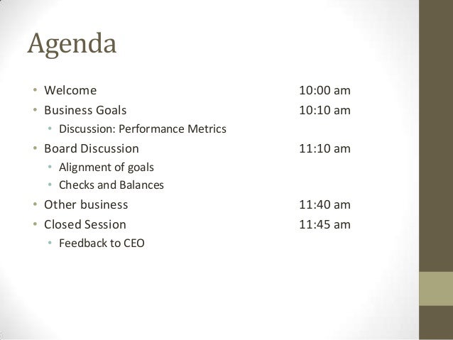 small business meeting agenda template