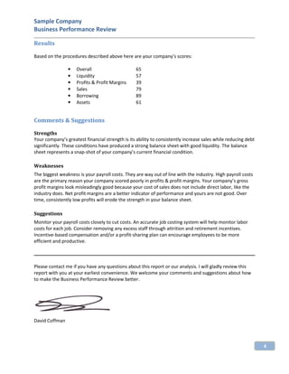 Sample Business Performance Review 2 2009 3 | PDF