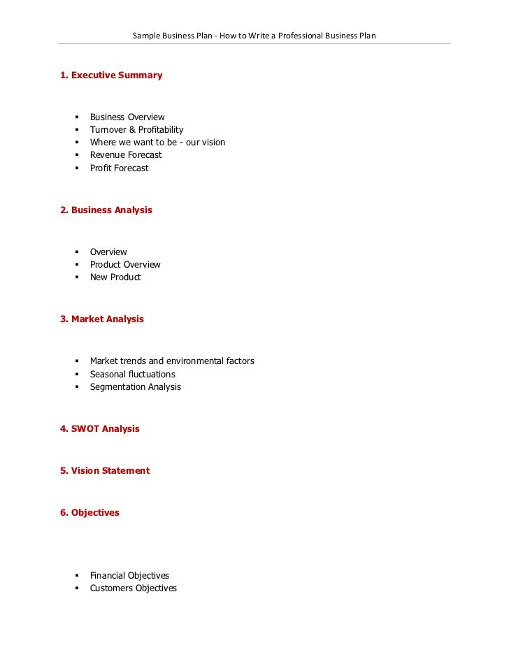 How To Write A Professional Business Plan how-to-write-a-professional-business-plan