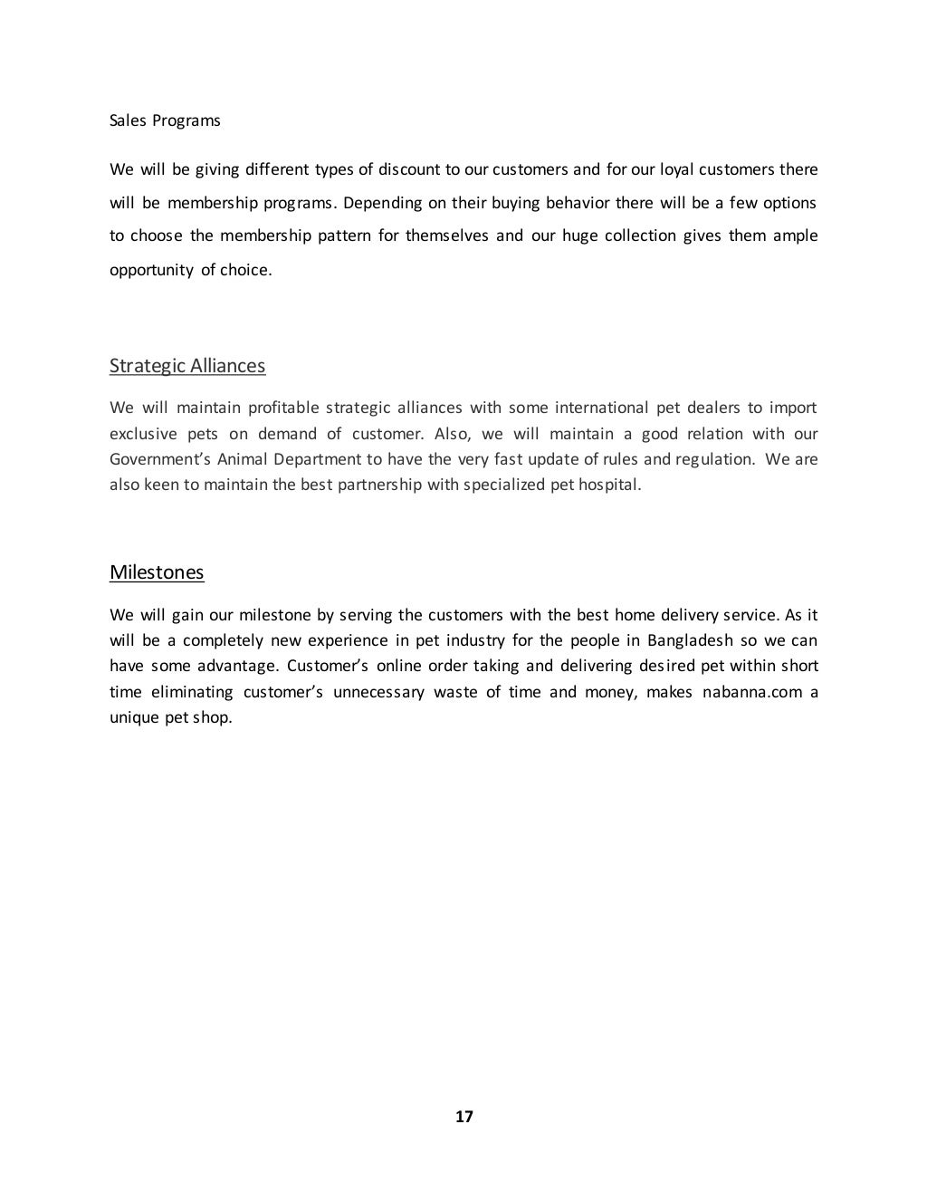 Sample business plan shop)