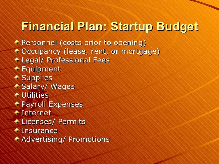 Sample business plan financial plan