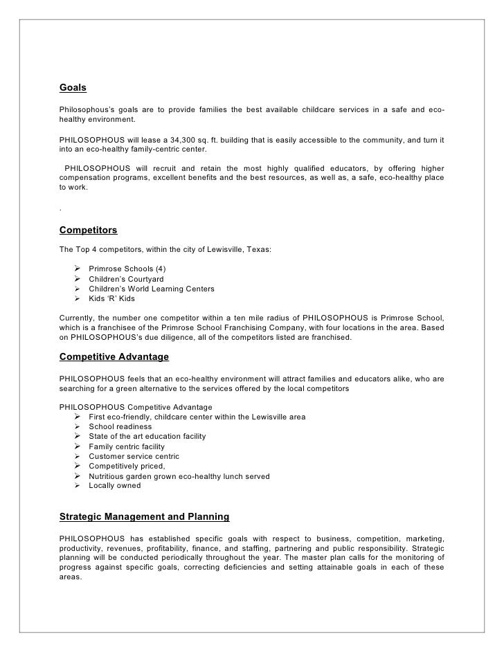 sample business plan synopsis