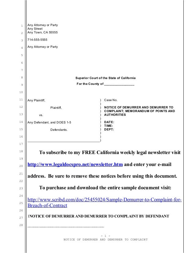 Breach Of Contract Form Letter Sample Breach Of Contract Form Letter Sample