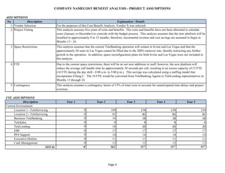 Sample cba contact center upgrade project | XLSX