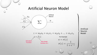 Artificial Neuron Model
Artificial
Neuron
Model
 