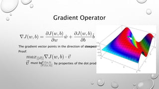 Gradient Operator
The gradient vector points in the direction of steepest ascent.
Proof:
must be by properties of the dot product.
 