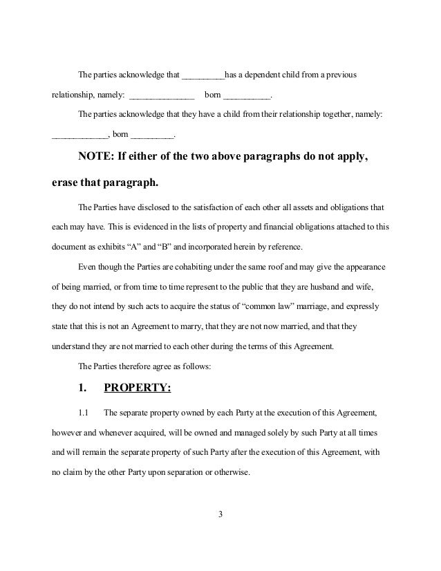cohabitation agreement cohabitation agreement form