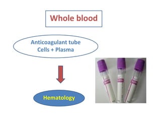 Collection & Handling of Blood Sample Hematology | PDF
