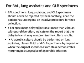 Bal Collection Procedure Comprehensive Guide to Sample Collection, Transport, and Acceptance ...