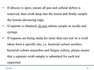 Collection, Preservation and Dispatch of Clinical Samples | PPTX